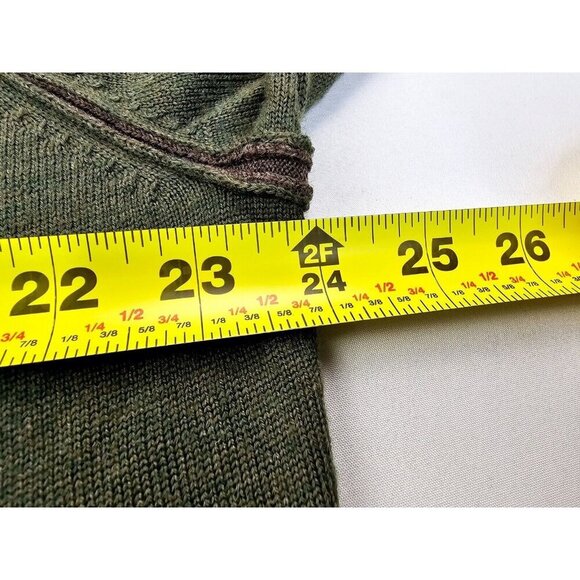 Woolrich Size XL Mens Green Wool Long Sleeve Logo Tag Pullover Crew Neck Sweater - Picture 2 of 10